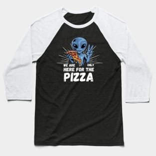 Peace, Love, and Pizza from Outer Space Baseball T-Shirt